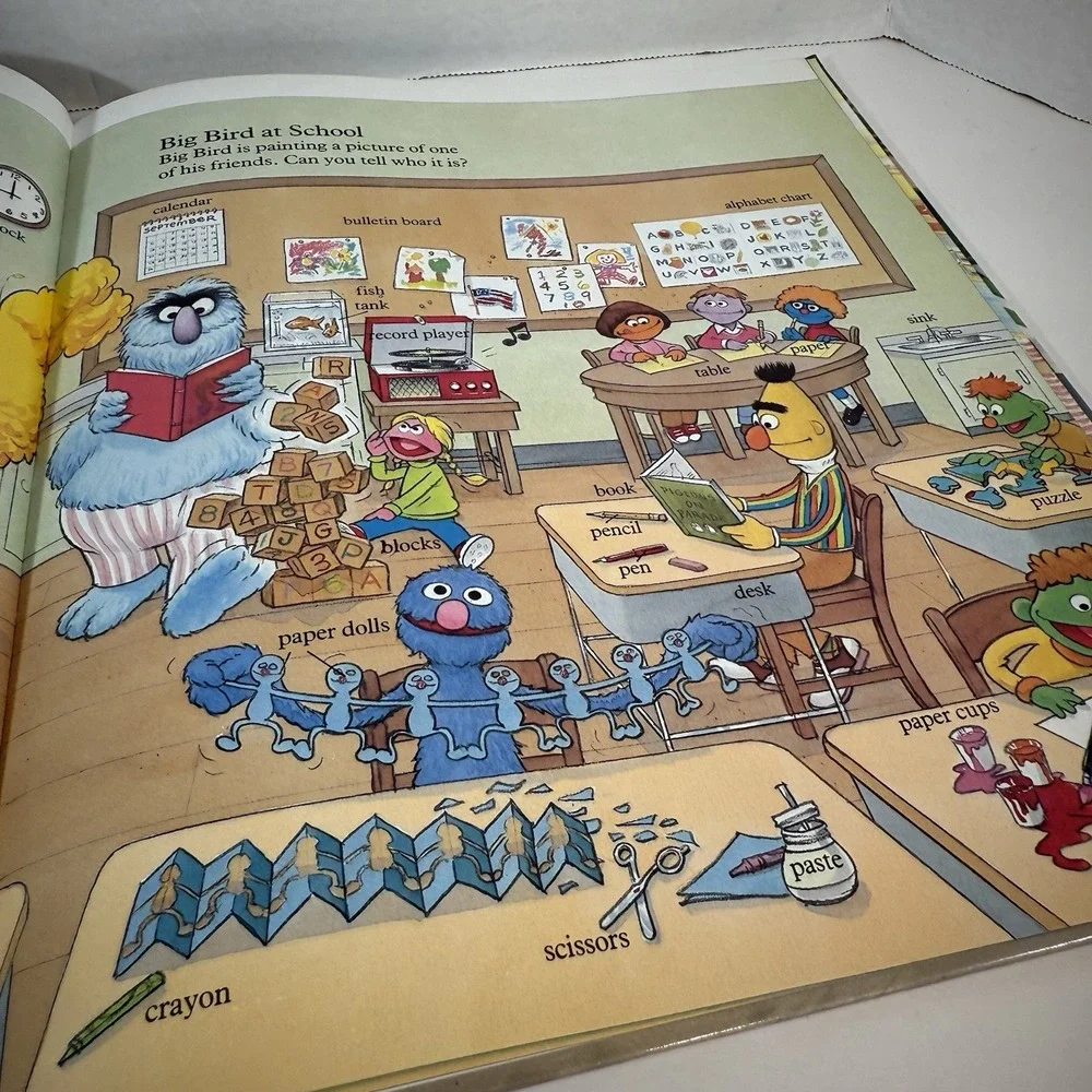 Sesame Street Hardcover Books Lot 2 Sesame Street Word Book & The Runaway‎ Soup